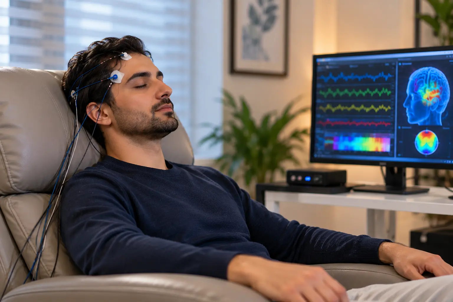 Calm Neurofeedback Monitoring Session